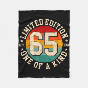 65 year old vintage 1961 limited edition 65th fleece blanket