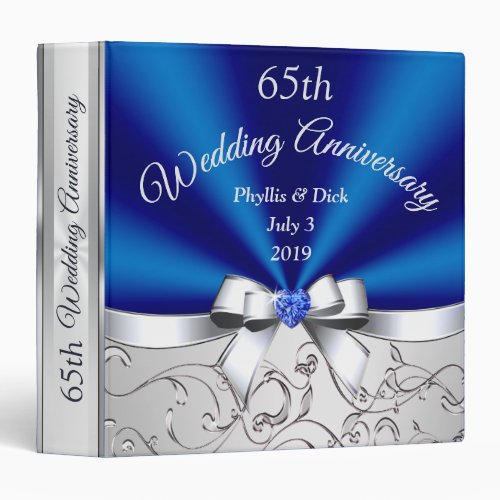 65 Year Wedding Anniversary Photo Album Binder