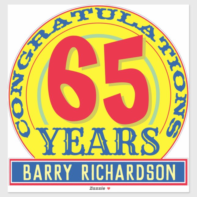 65 Years Celebration Sticker (Sheet)