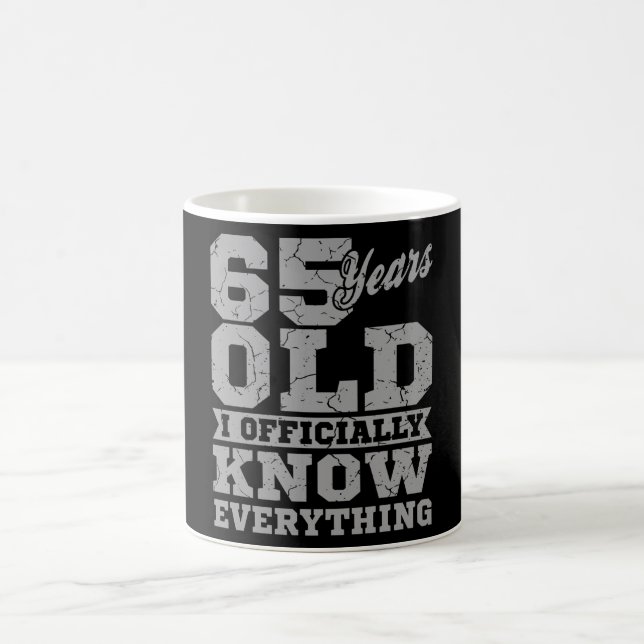 65 YEARS OLD 65 Birthday Gift Dad Knows Everything Coffee Mug (Center)
