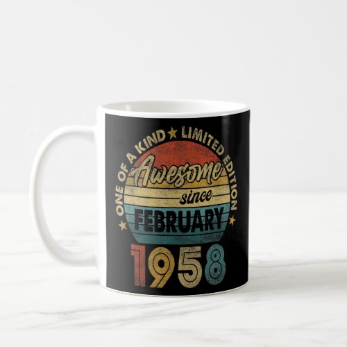 65 Years Old   Awesome Since February 1958 65th Bi Coffee Mug