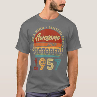 65 Years Old Gifts 65th Birthday Awesome Since Oct T-Shirt