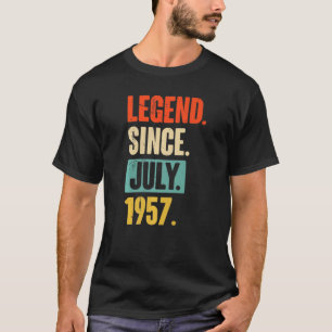65 Years Old Legend Since July 1957 65th Birthday T-Shirt