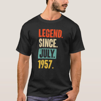 65 Years Old  Legend Since July 1957 65th Birthday T-Shirt
