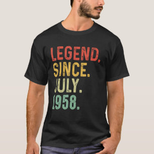 65 Years Old  Legend Since July 1958 65th Birthday T-Shirt