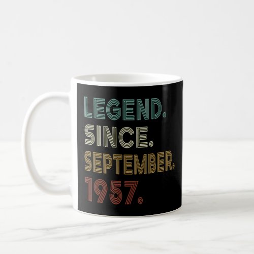 65 Years Old  Legend Since September 1957 65th Bir Coffee Mug