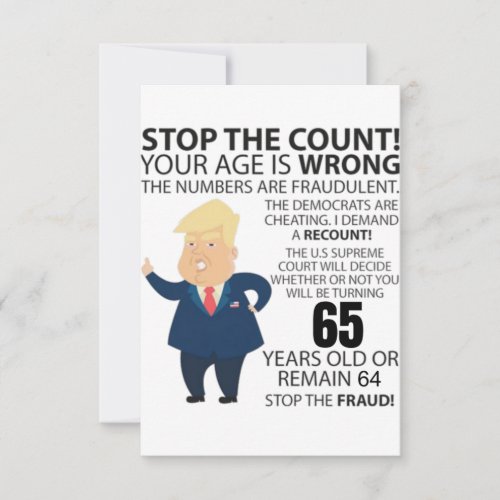 65 Years Trump Happy Birthday Present Funny