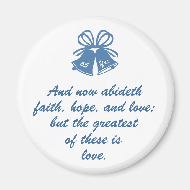 65 Years Wedding Anniversary Magnet (Front)