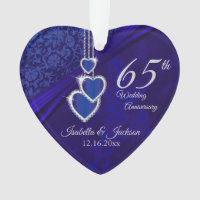 65th / 45th Sapphire Wedding Anniversary Keepsake