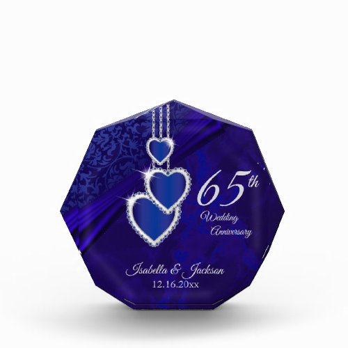 65th 45th  Sapphire Wedding Anniversary Photo Block