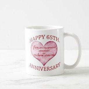 65th. Anniversary Coffee Mug
