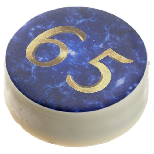 65th Anniversary Gold Number Sapphire Wedding Chocolate Covered Oreo