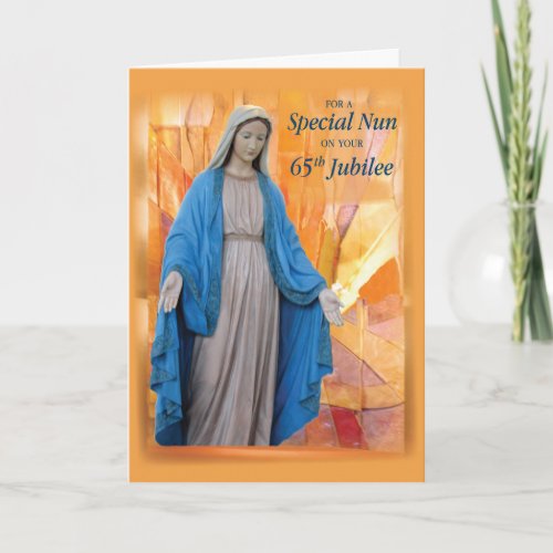 65th Anniversary Jubilee for Catholic Nun Mary Card