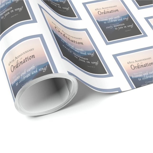 65th Anniversary of Ordination Congrats Wrapping Paper (Roll Corner)