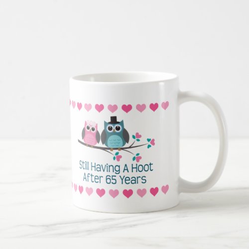 65th Anniversary Owl Couple Mug