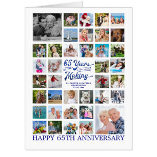 65th Anniversary Photo Collage 60 Years in Making Card