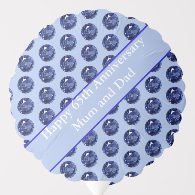 65th Anniversary Sapphire Editable Balloon (Front)