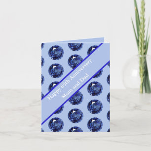 65th Anniversary Sapphire Editable Card