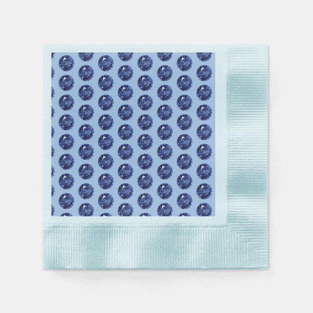 65th Anniversary Sapphire  Napkins (Front)