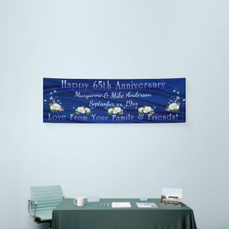 65th Anniversary White Roses Sapphire Custom