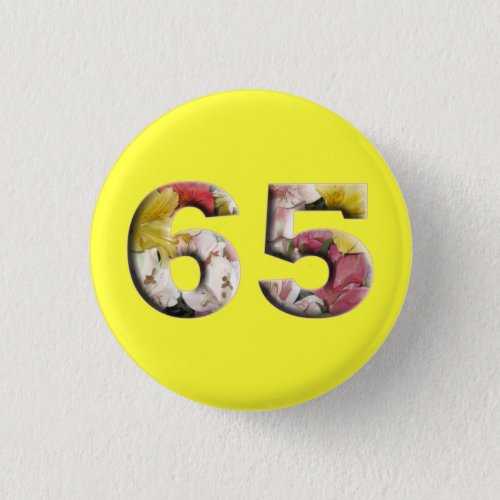 65th Birthday Anniversary 65 Years Milestone Pin