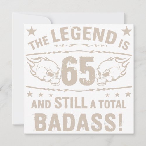 65th Birthday Badass Card