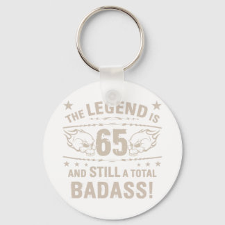 65th Birthday Badass Keychain