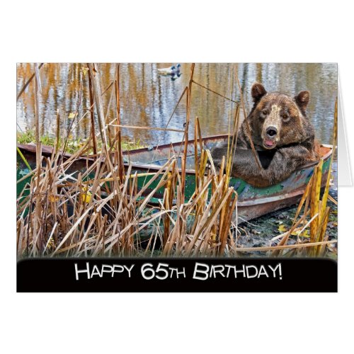 65th Birthday Bear in Boat