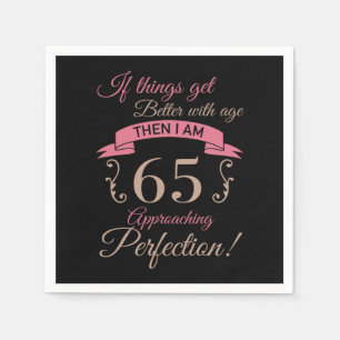 65th Birthday Better With Age Napkins