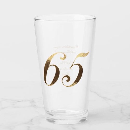 65th Birthday Blue Sapphire Wedding Anniversary Glass