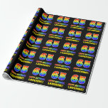 [ Thumbnail: 65th Birthday: Bold, Fun, Simple, Rainbow 65 Wrapping Paper ]