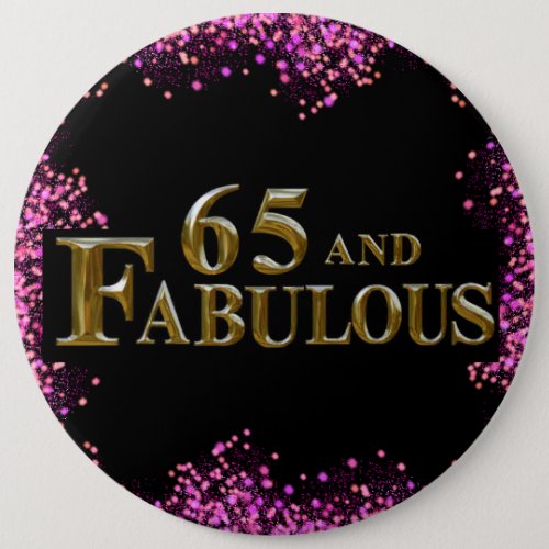 65th Birthday  Button