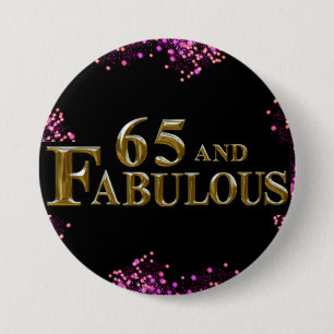 65th Birthday  Button
