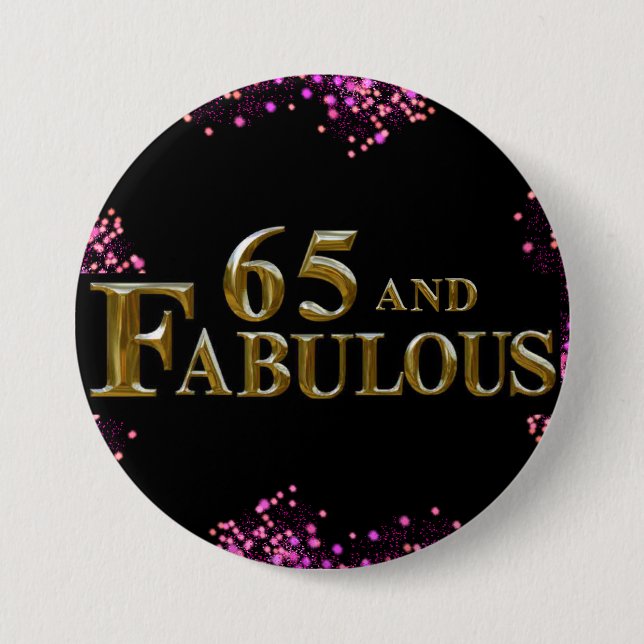 65th Birthday  Button (Front)