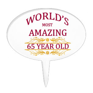 65th. Birthday Cake Topper