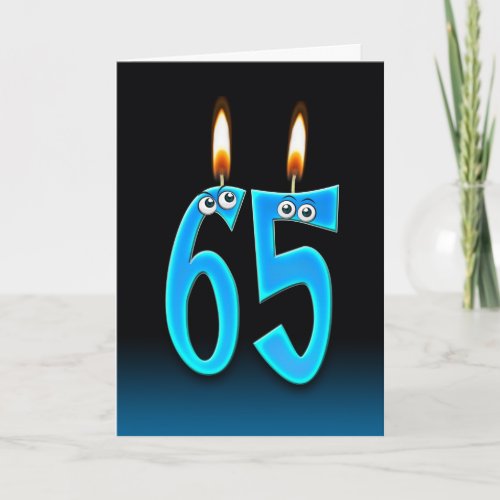 65th Birthday Candles Card