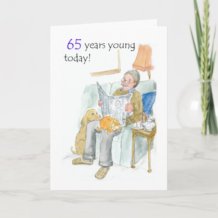 65th Birthday Card for a Man | Zazzle