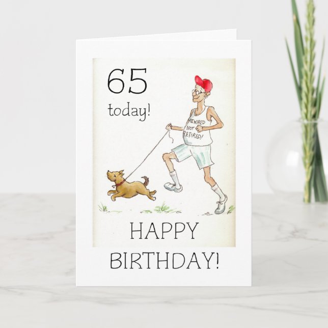 65th Birthday Card for a Retired Man (Front)