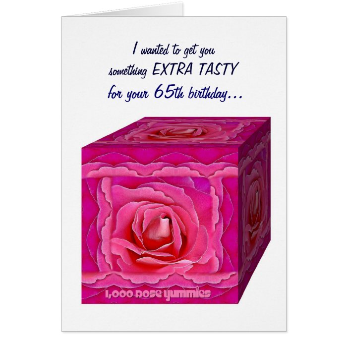 65th BIrthday Card   Rose Gift Box   FUNNY