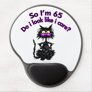 65th Birthday Cat Gel Mouse Pad