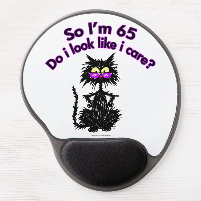 65th Birthday Cat Gel Mouse Pad (Front)