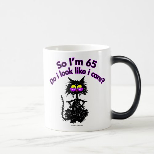 65th Birthday Cat Gifts Magic Mug