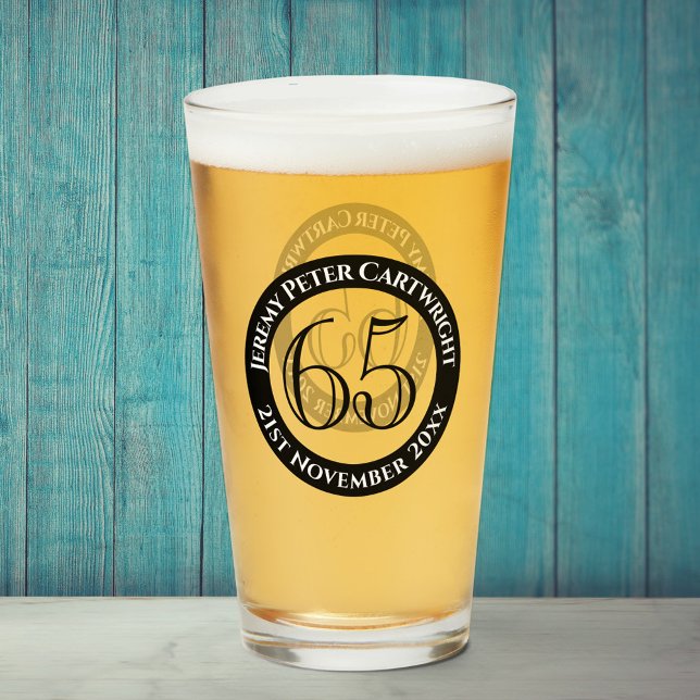 65th Birthday Celebration Glass (Creator Uploaded)