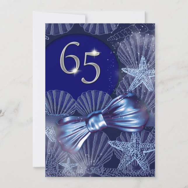 65th birthday celebration party major CUSTOMIZE Invitation (Front)