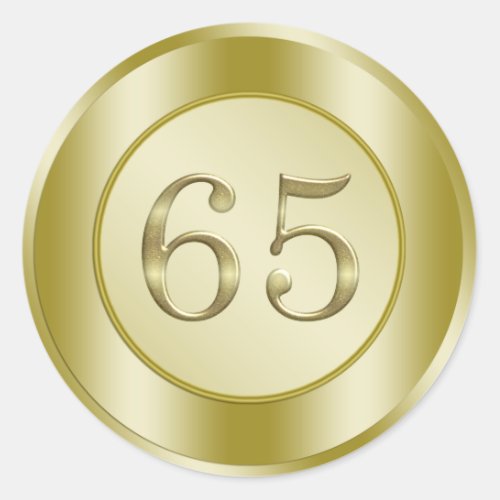 65th Birthday Classic Round Sticker