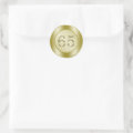 65th Birthday Classic Round Sticker | Zazzle