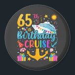 65th Birthday Cruise B-Day Party Circle Magnet<br><div class="desc">65th Birthday Cruise B-Day Party Funny design Gift Classic Circle Magnet Classic Collection.</div>