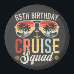 65TH Birthday Cruise Squad Family Matching Circle Magnet<br><div class="desc">65TH Birthday Cruise Squad Crew Vacation Group Family Matching Design Gift Circle Magnet Classic Collection.</div>