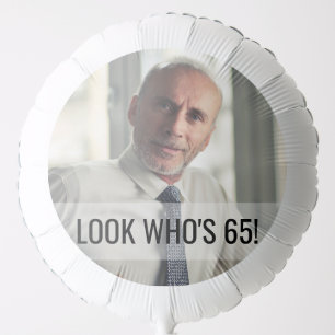 65th Birthday Custom Photo Balloon