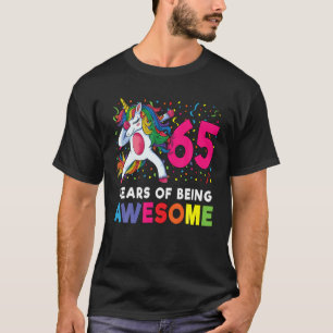 65Th Birthday Dabbing Unicorn Party Gift 65 Years T-Shirt